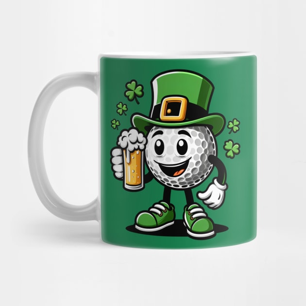 St Patrick's Day Irish Golf Ball Golfing Golfer by E